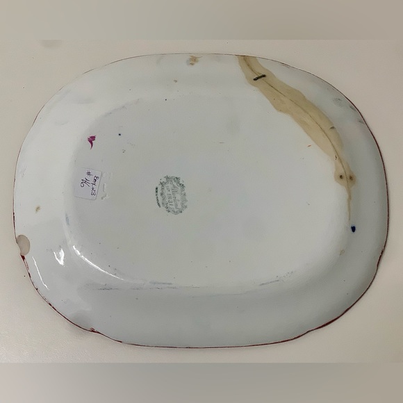 Antique Gaudy Welsh Oyster Pattern Marked Allertons EST 1831 Scalloped Platter - Picture 4 of 16